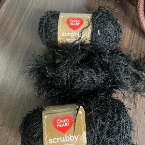 Bundle of Black Scrubby Stripes Yarn